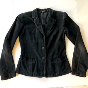 Rampage vintage navy corduroy blazer, front pockets Academic worn-in look 💼🕰
